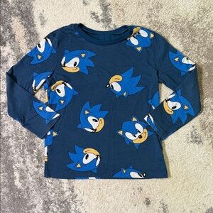 Sonic the Hedgehog Boys Blue Long Sleeve Shirt